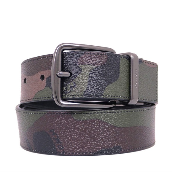 Coach Other - Coach Camo Reversible Signature Belt New